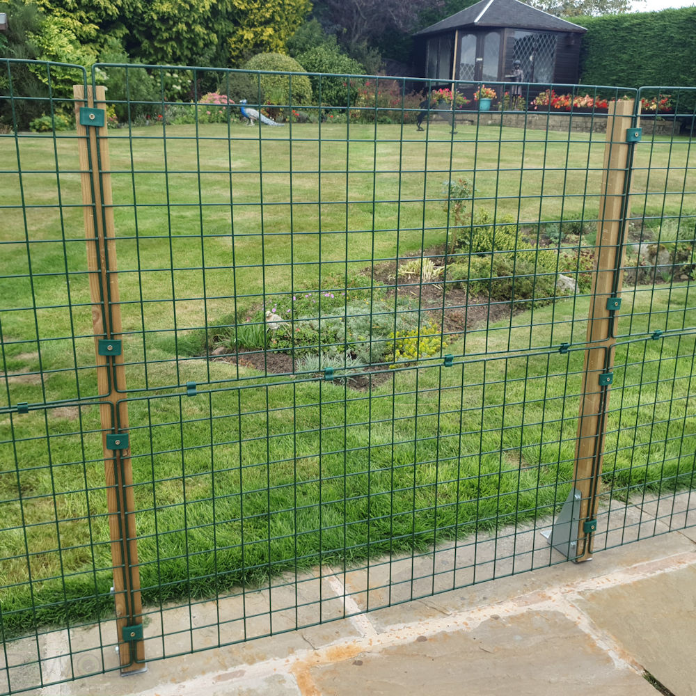 Hard Surface Permanent Fencing -  Standard 100mm x 125mm Mesh - Various Heights