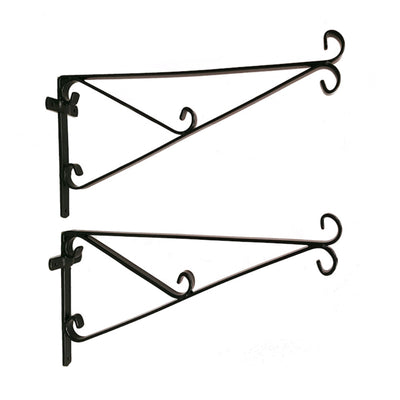 Strong 18″ Hanging Basket Brackets (Pack of 2) - Fits 16" to 20" Baskets