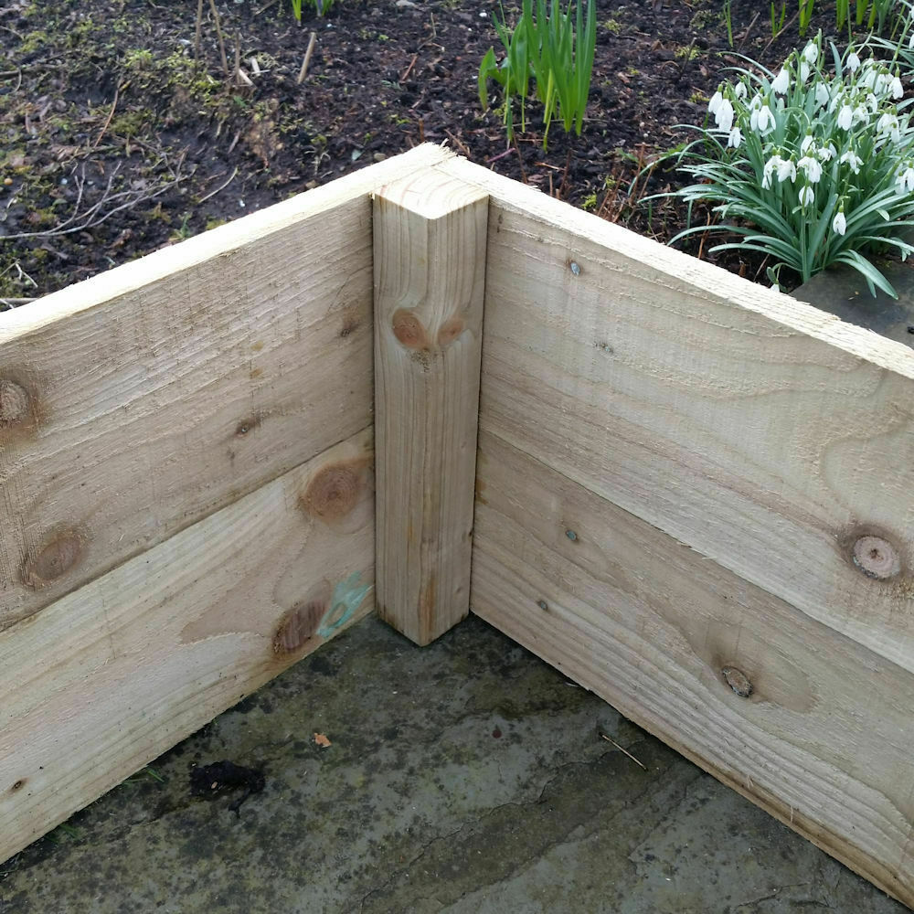 30cm / 12"High - Wooden Raised Bed Kit - FSC Treated Timber