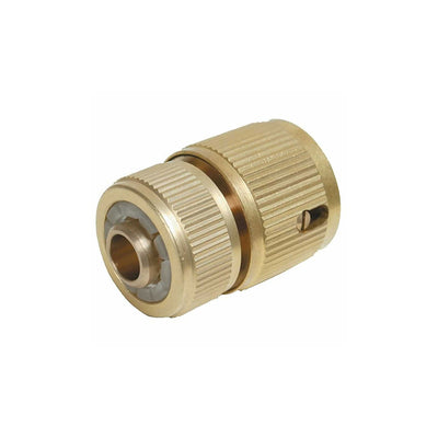 Brass Quick Connector with Water Stop - For 1/2" Hosepipe