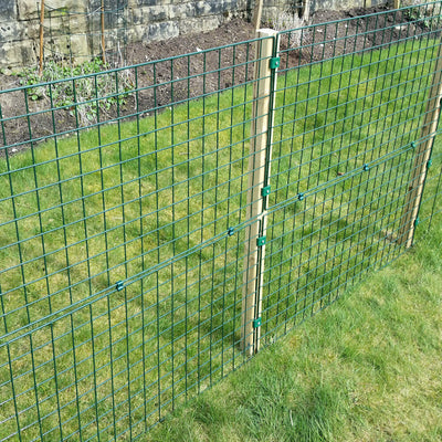 Permanent Dog Fence 1m High – 50mm Puppy-Proof Mesh – Posts & Panels Kit