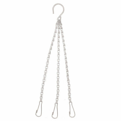 3 Strand 40cm (16") Heavy Duty Hanging Basket Clip On Chains - Ideal for 12"-14" Baskets