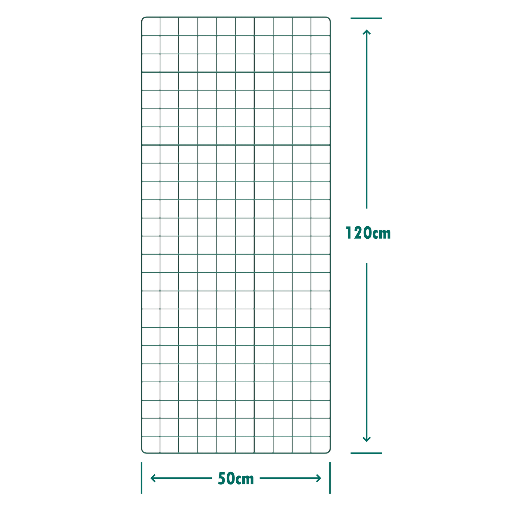 Wire Mesh Panels - 50mm (2") Square Holes - Green PVC Coated Fencing Sheet